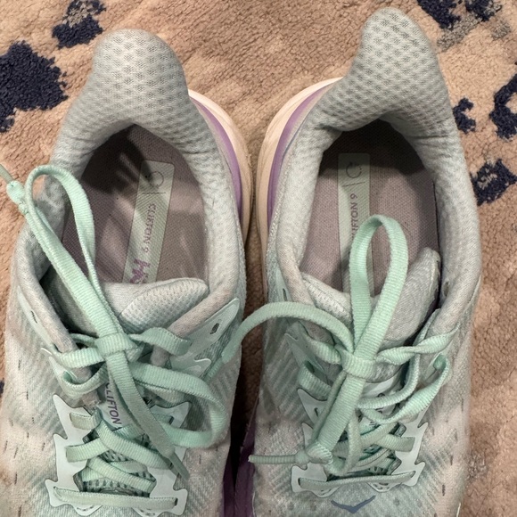 Hoka Pastel Mint and Lavender Sneakers - Picture 7 of 8